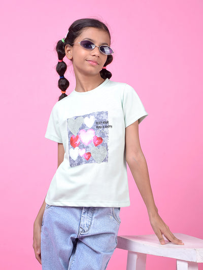 Green Graphic Print T-Shirt