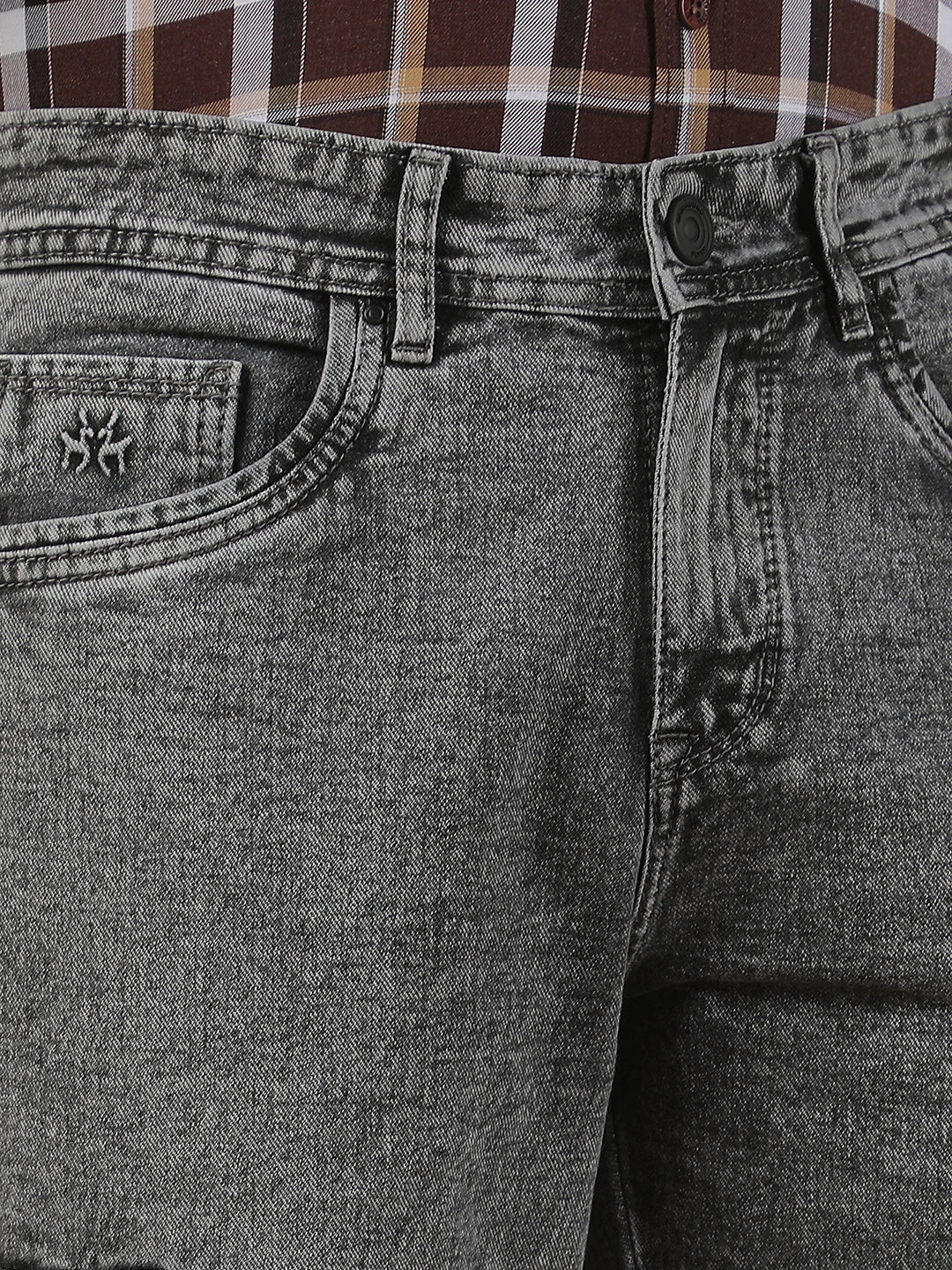 100% Cotton Grey Cargo Stretchable Jeans