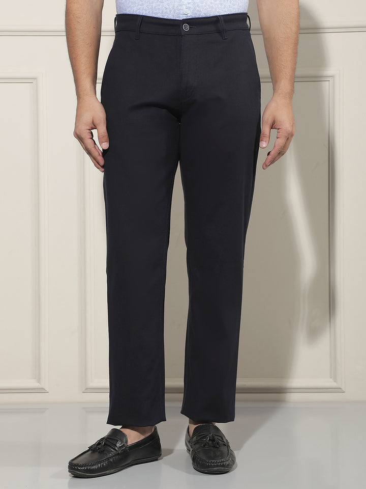 Navy Blue Straight Trousers