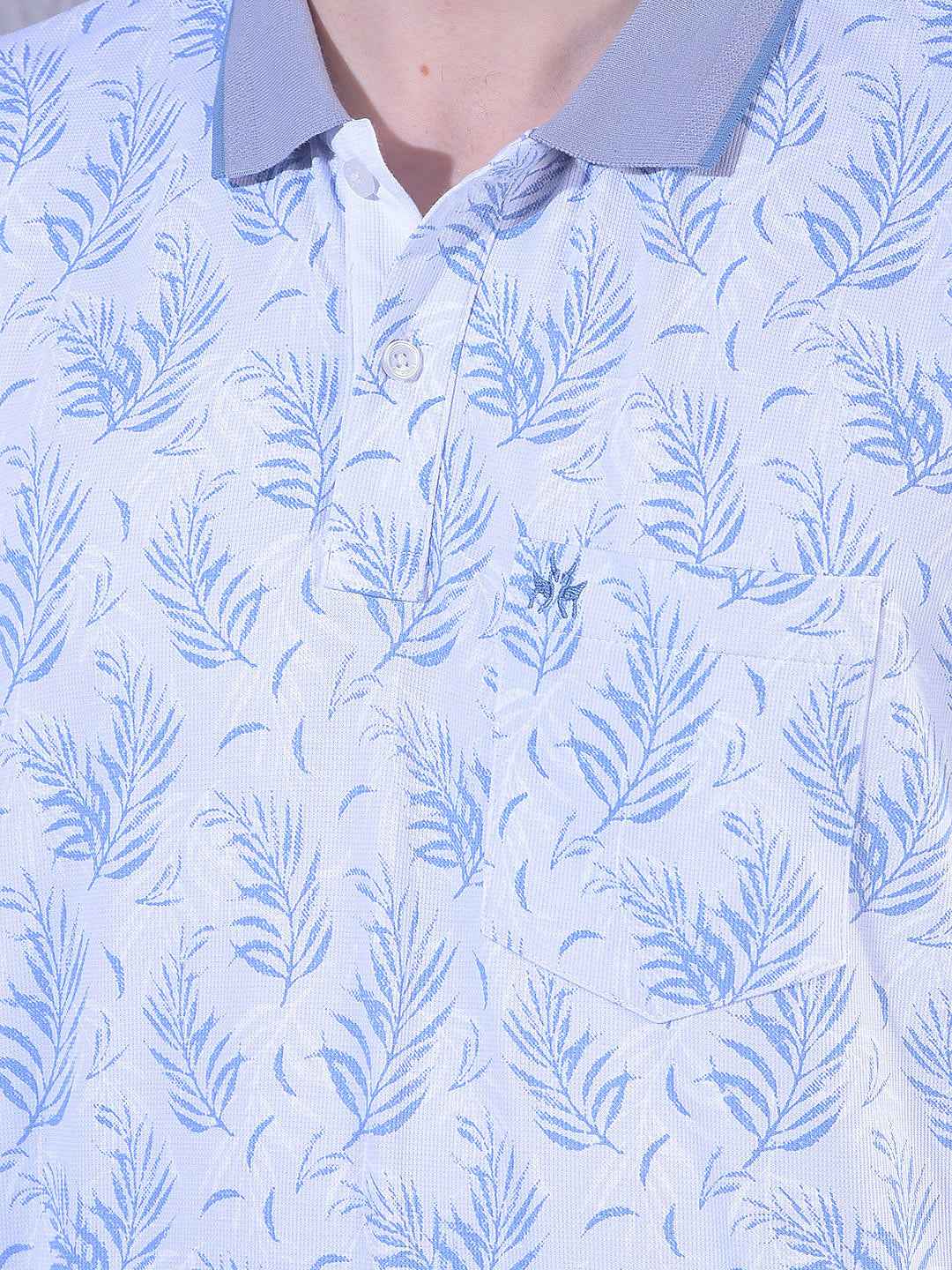 Blue Floral Print T-Shirt