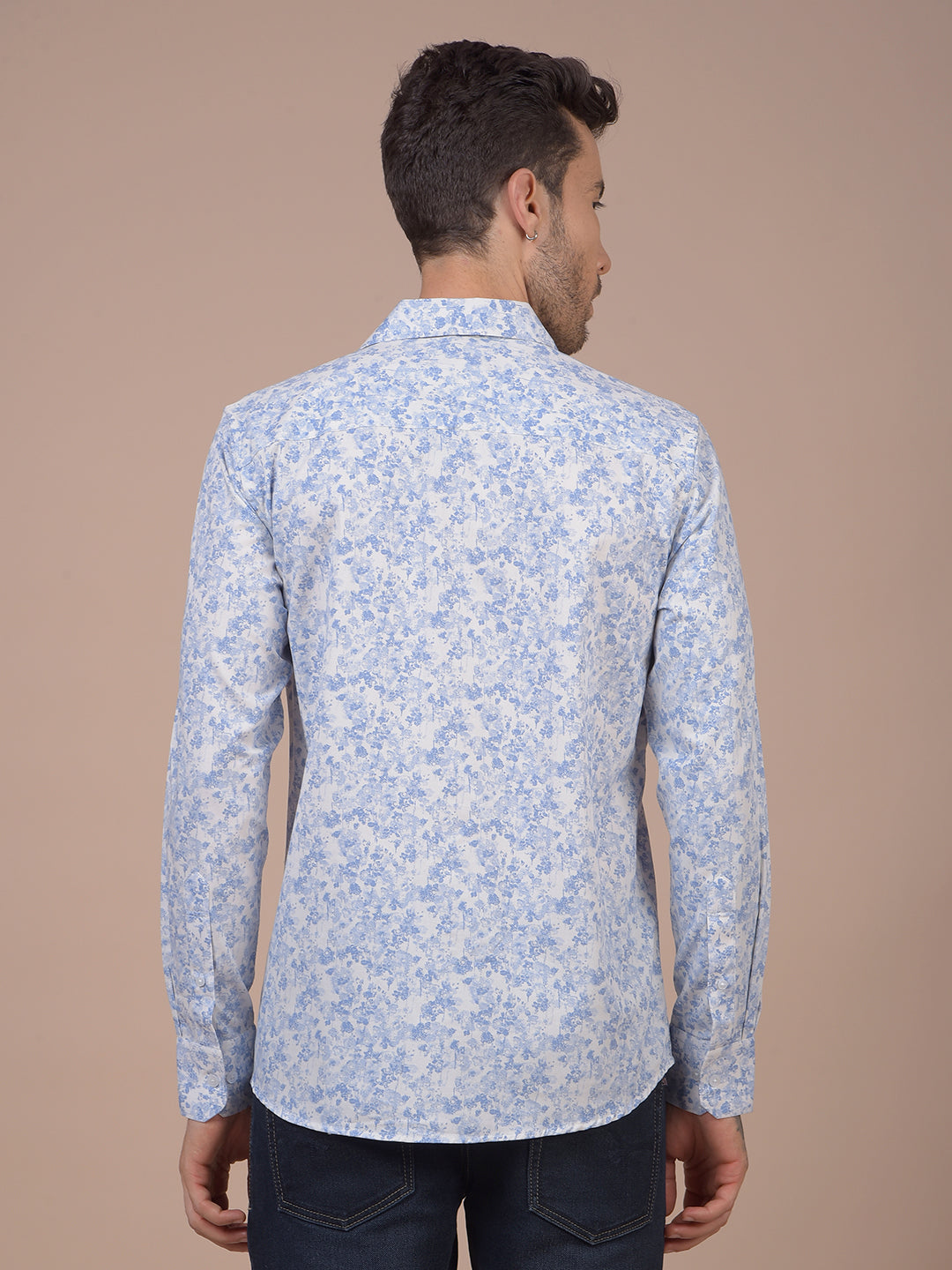 Blue Floral Print Shirt