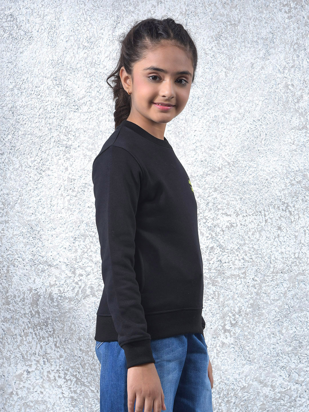 Ultra Soft Black Knitted Sweatshirt