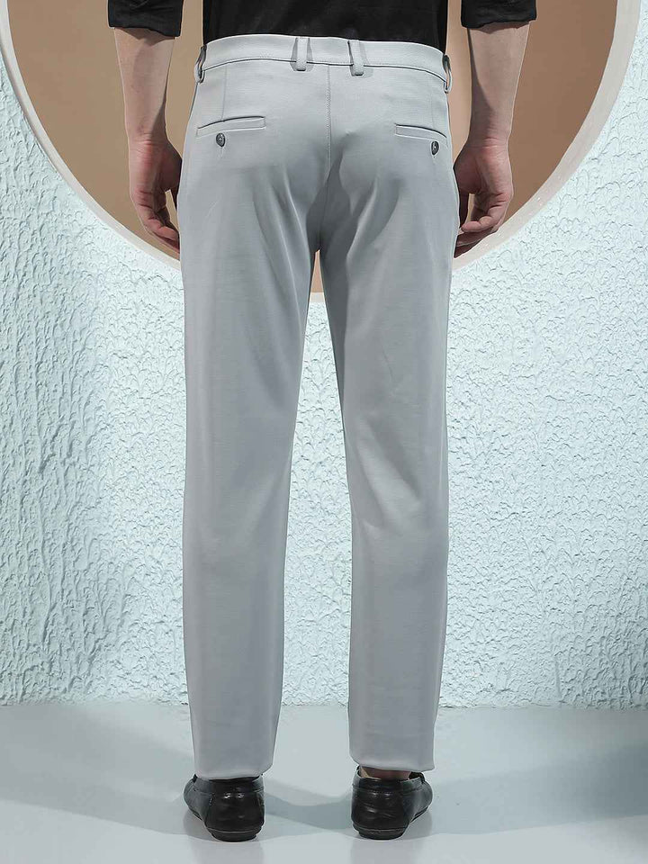 Silver Grey Knitted Trousers