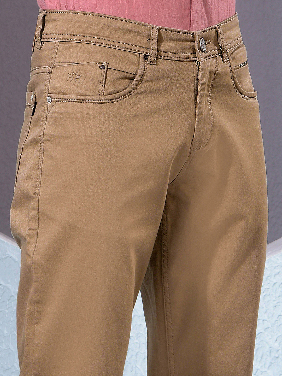 Khaki Straight Jeans