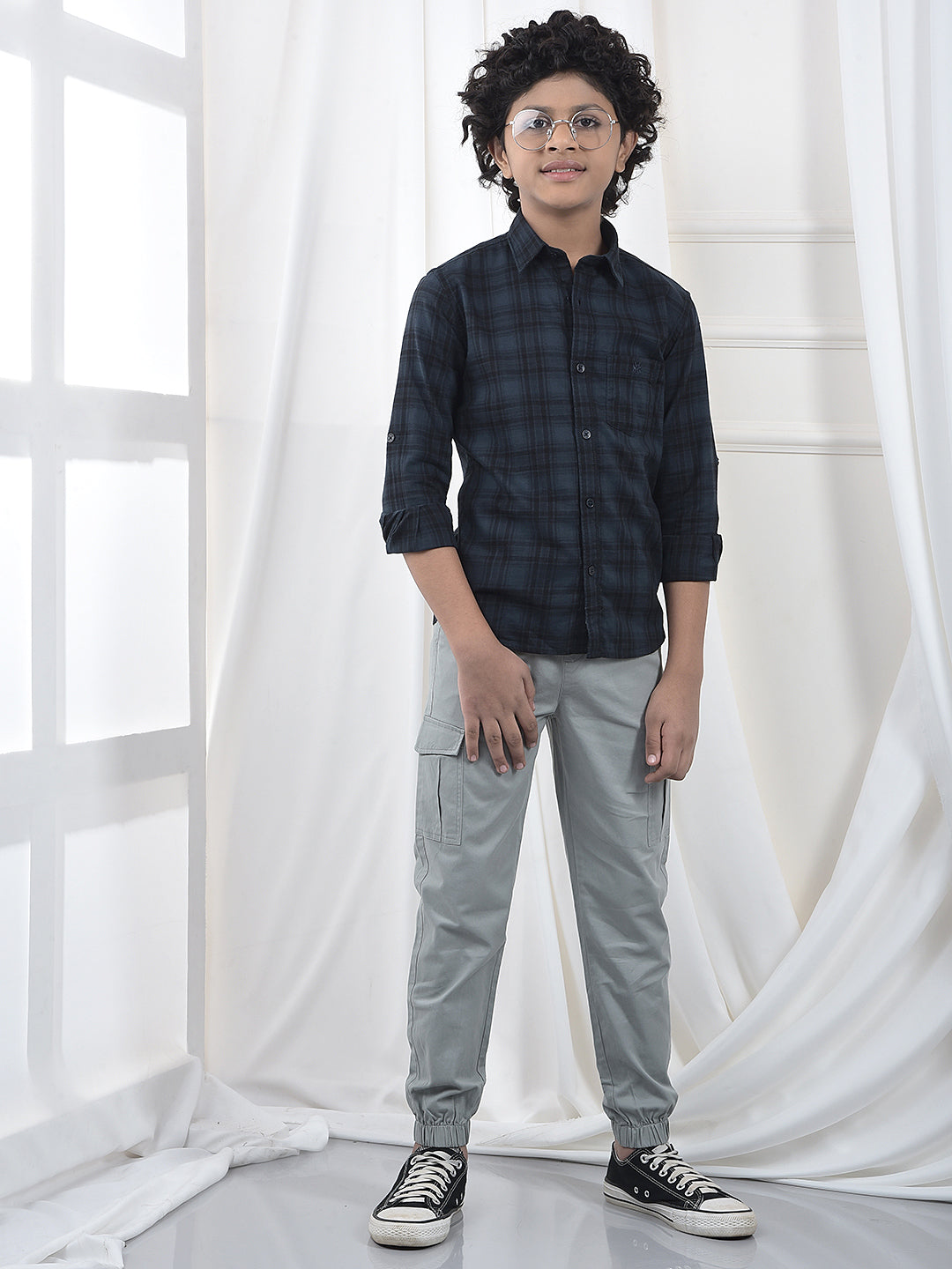 Green Checked 100% Cotton Shirt