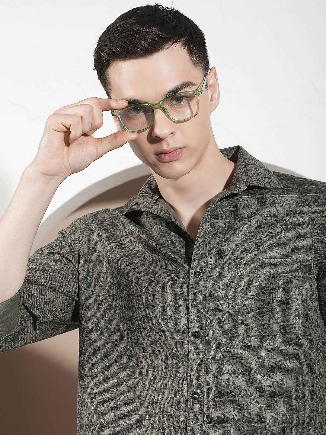 Green Graphic Print Shirt