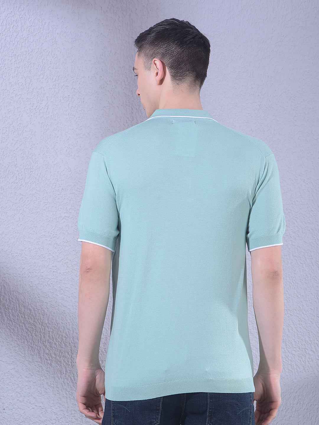 Green Polo Neck T-Shirt