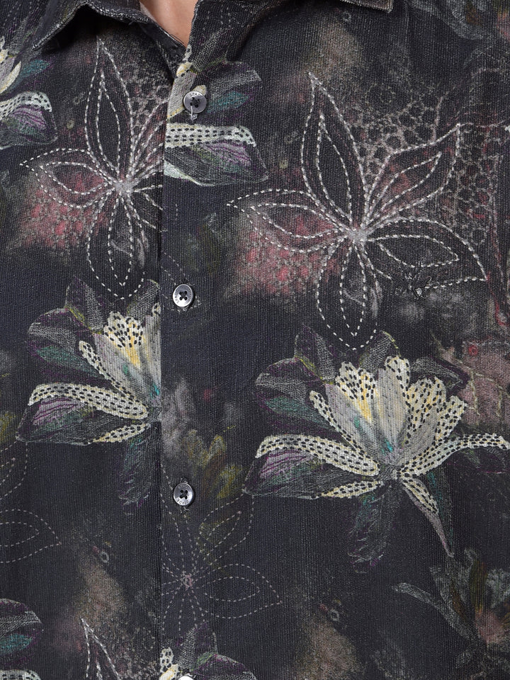 Multi-Color Floral Print 100% Cotton Shirt