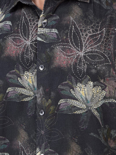 Multi-Color Floral Print 100% Cotton Shirt