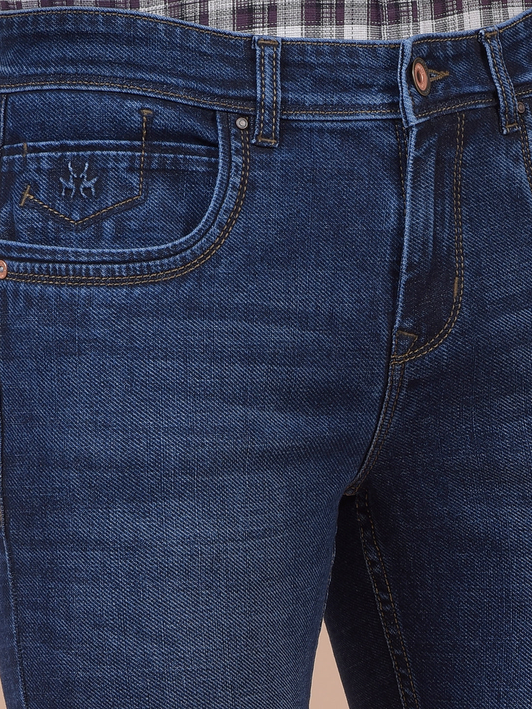 Navy Blue Straight Jeans