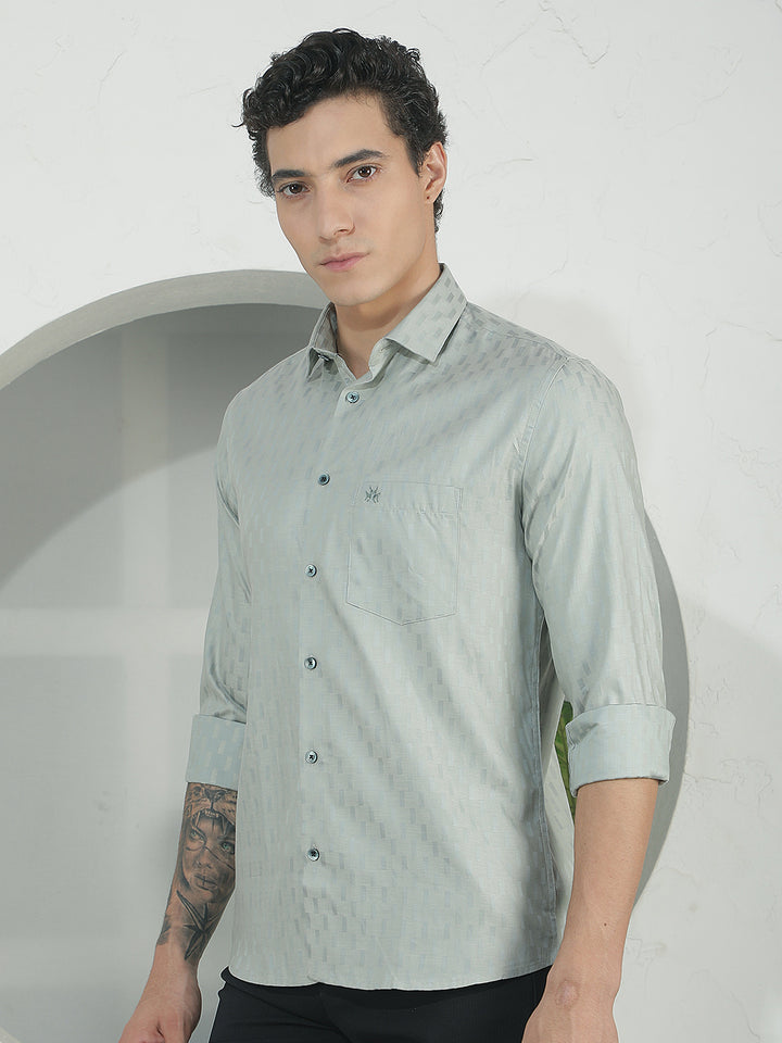 Luxe Forest Green Jacquard Shirt