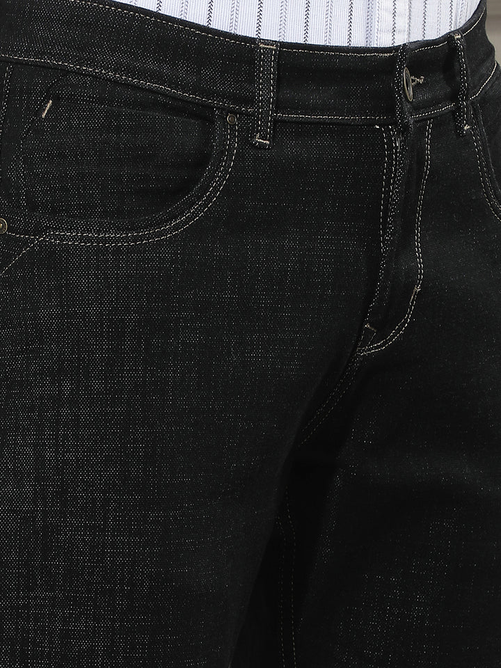 Refined Raven Black Straight Jeans
