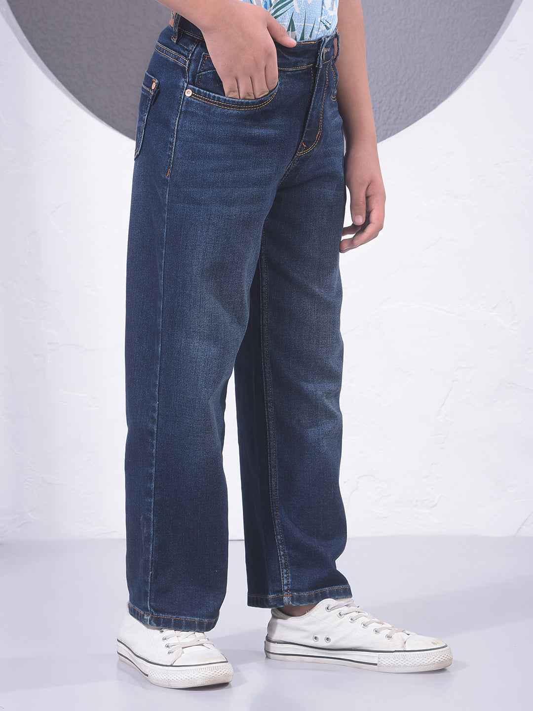 Ocean Blue Relaxed Baggy Jeans