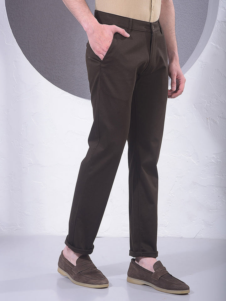 Rich Brown Straight Trousers