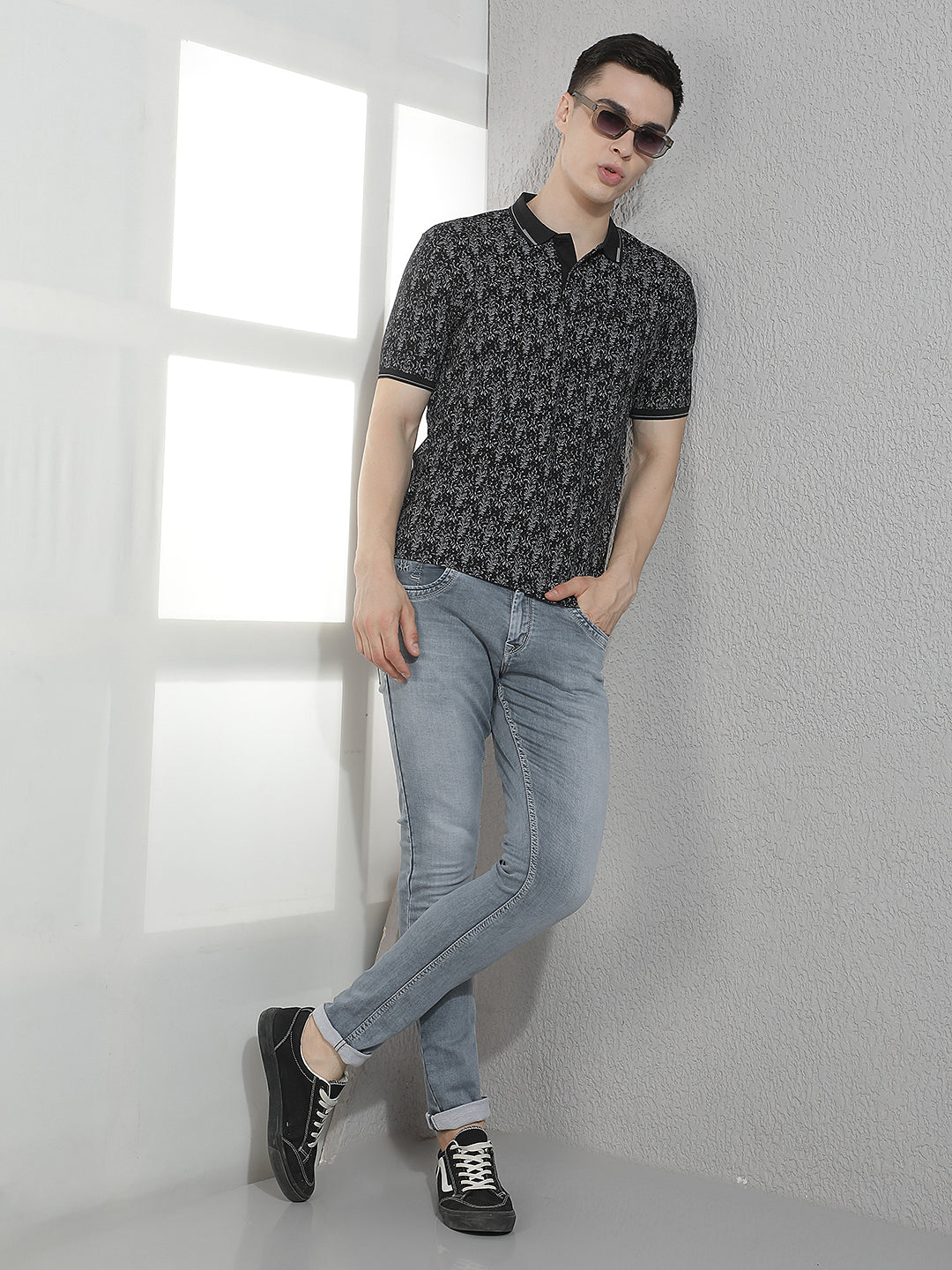 Black Floral Print T-Shirt