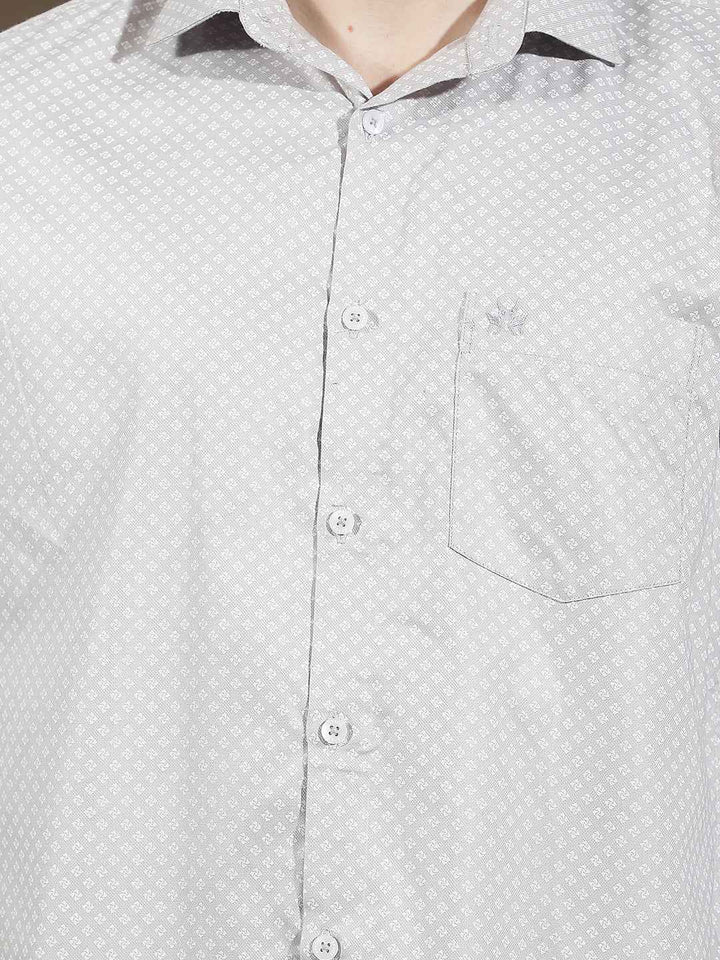Fine Grey Printed Shirt