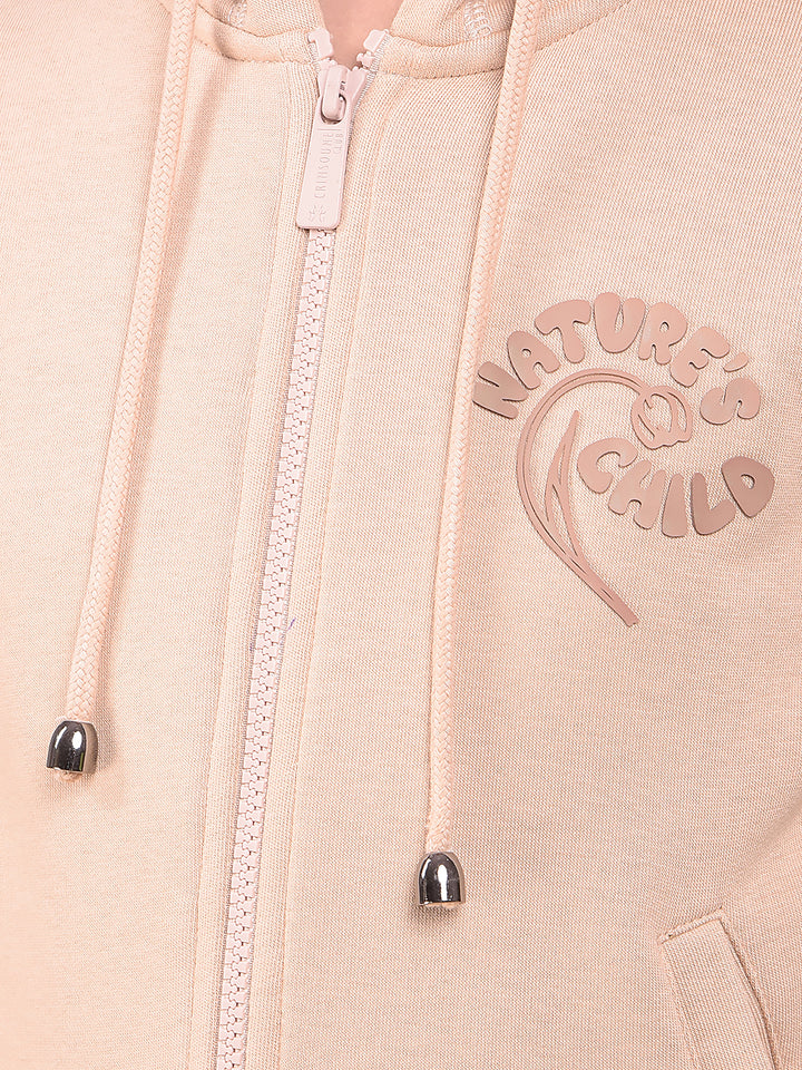 Beige Hooded Neck Sweatshirt