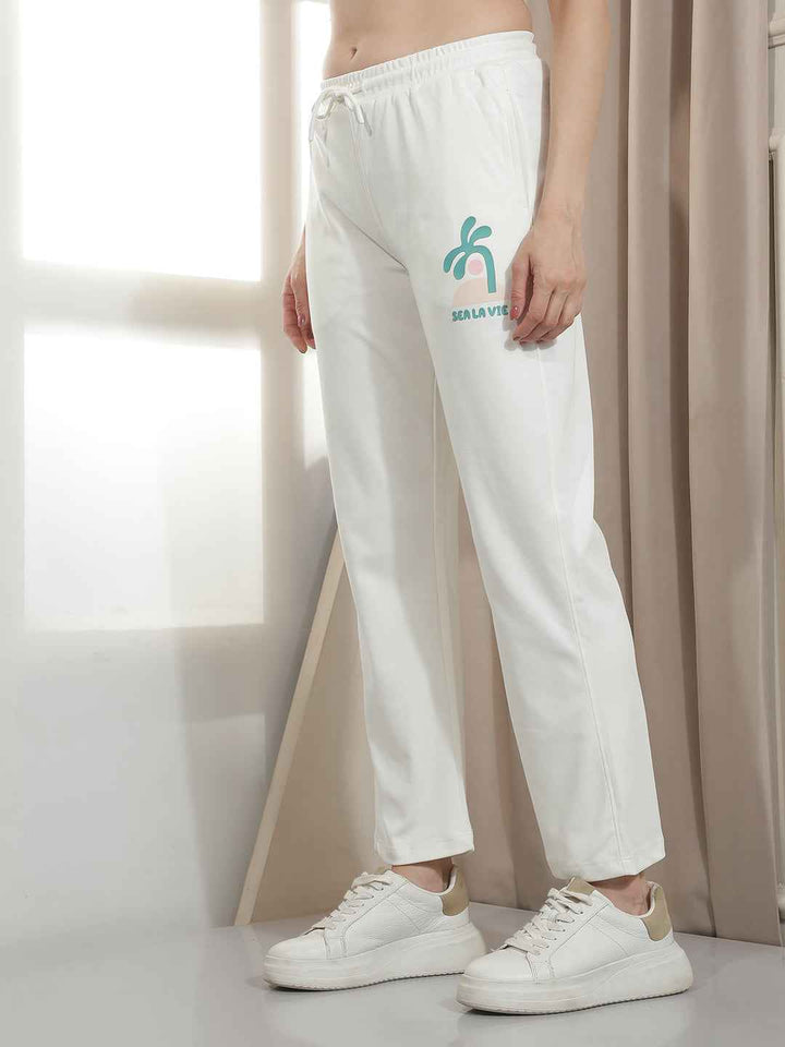 Off White Graphic Print Trackpants