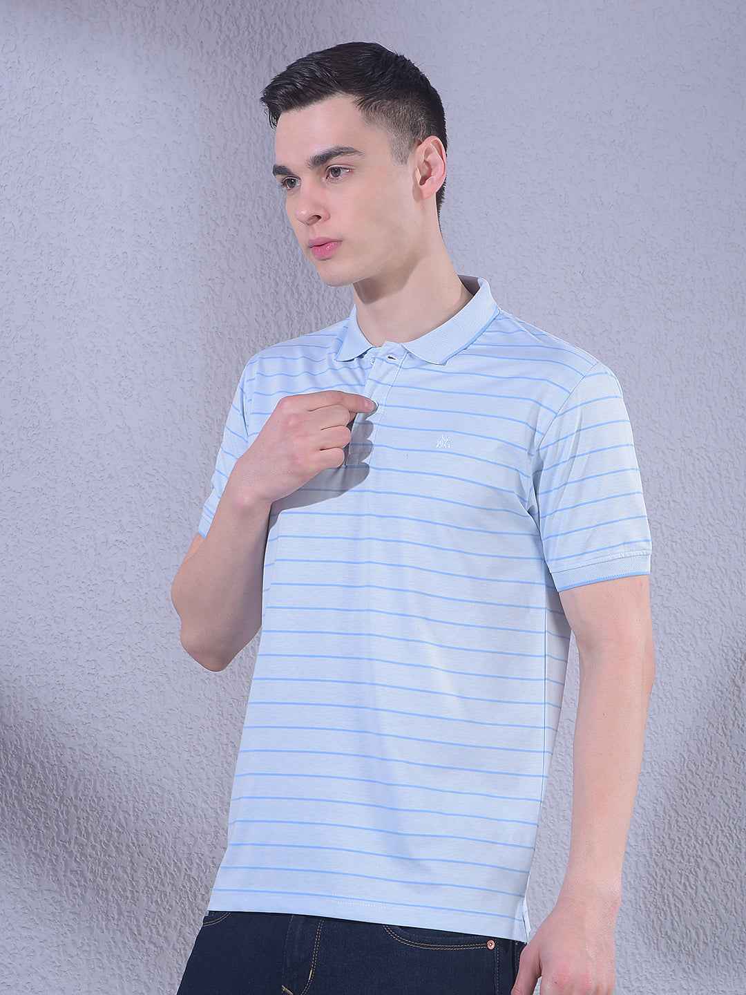 Blue Horizontal Striped T-Shirt