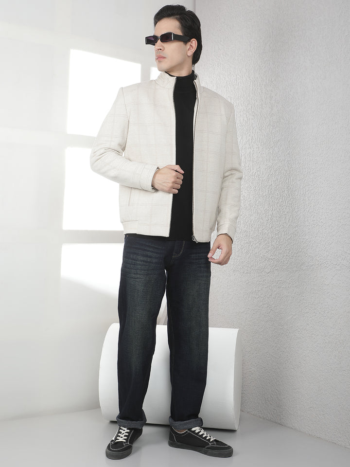Urban Biscotti Beige Checked Jacket