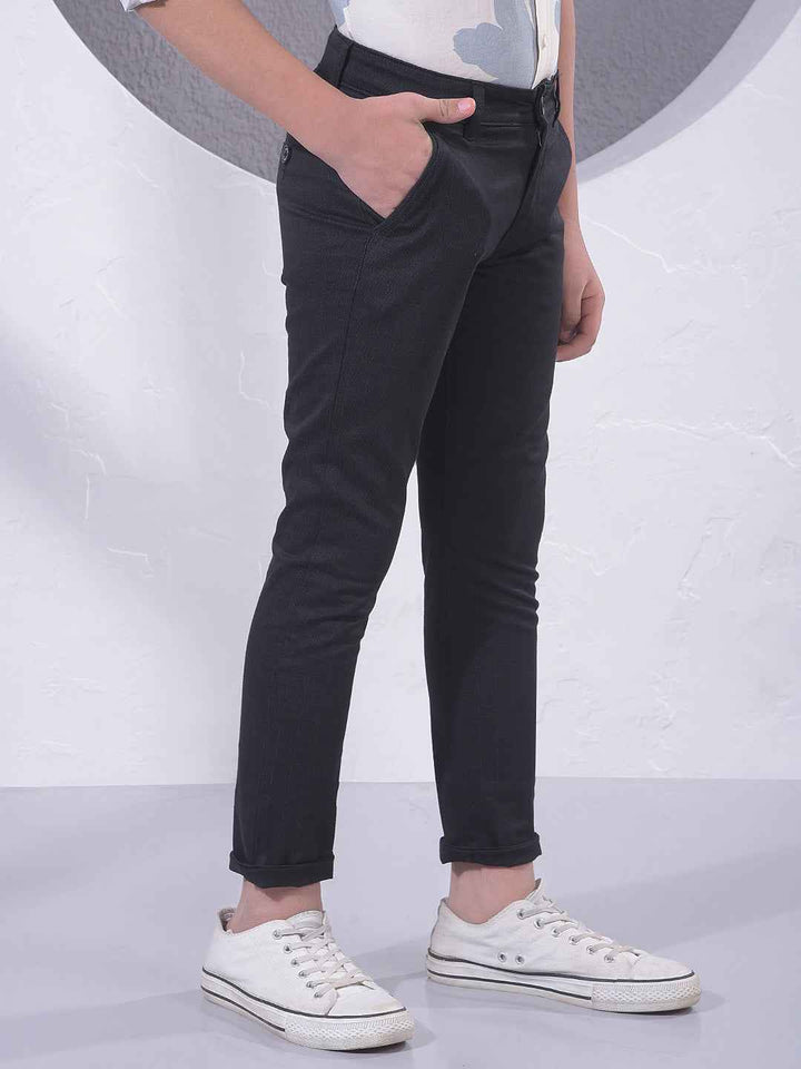 Black Checked Trousers