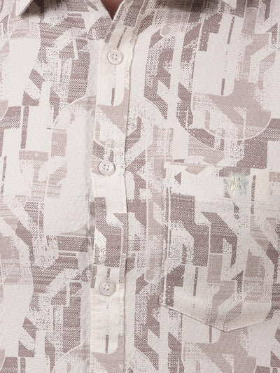 Purple Printed Linen Shirt-Men Shirts-Crimsoune Club