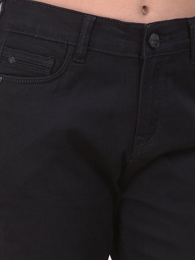 Black Skinny High-Waist Jeans