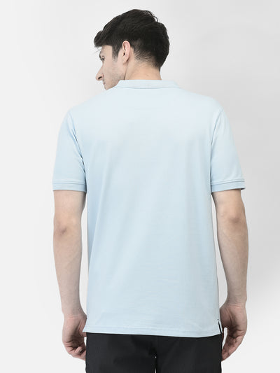 Blue Polo Neck T-Shirt