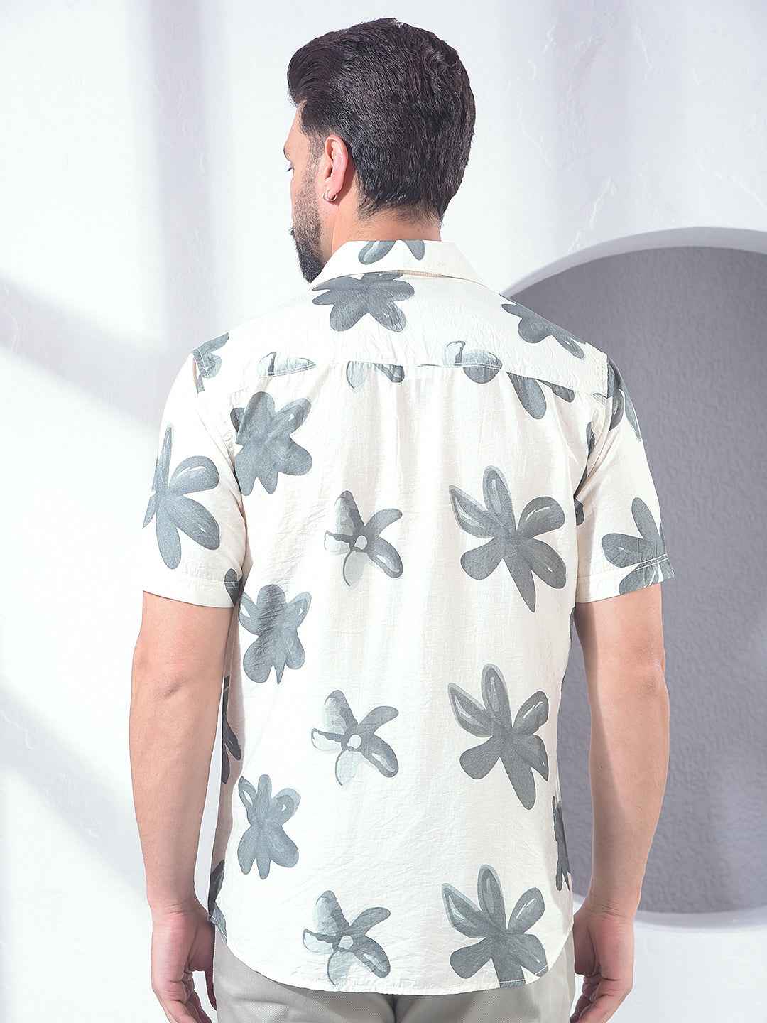 Green Floral Print Shirt
