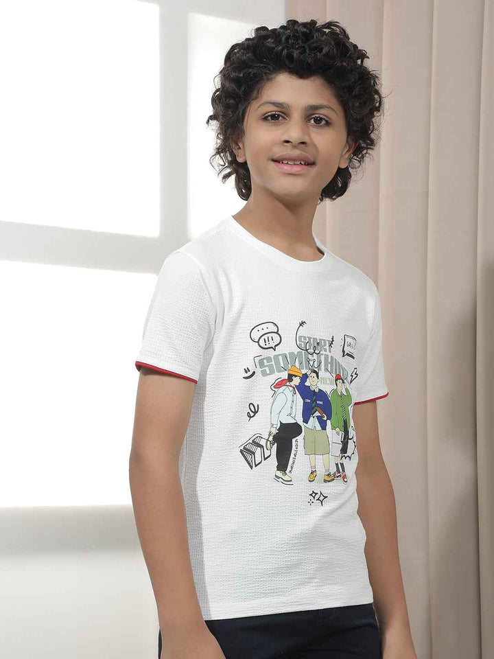 White Graphic Print T-Shirt