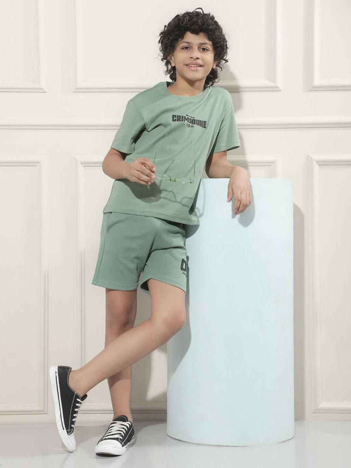 Green Typographic 100% Cotton T-Shirt