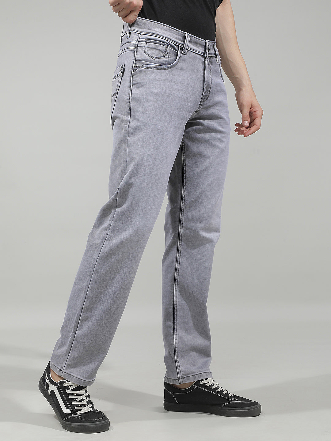 Classic Pewter Grey Straight Jeans