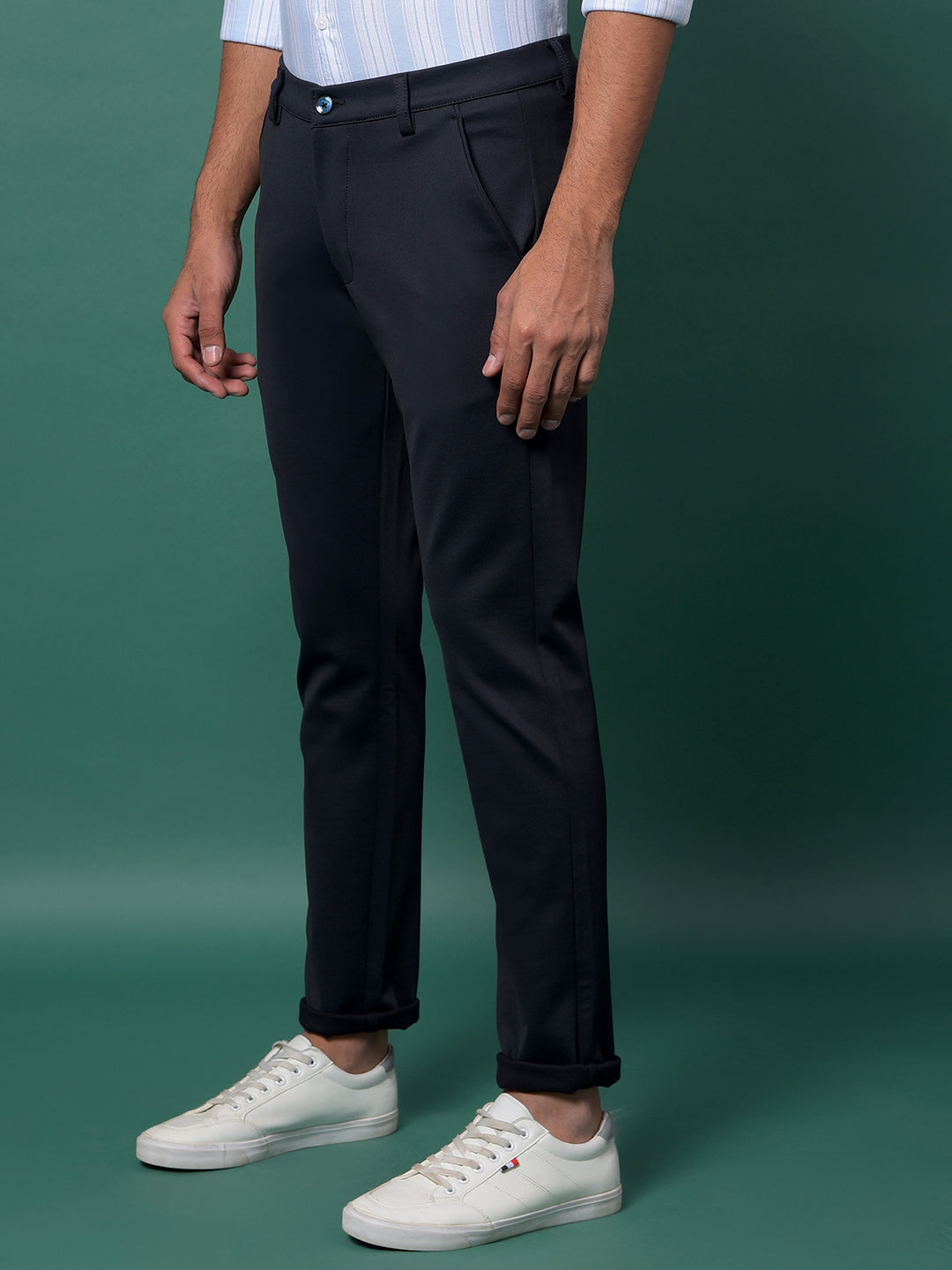 Trendy Navy Blue Trousers