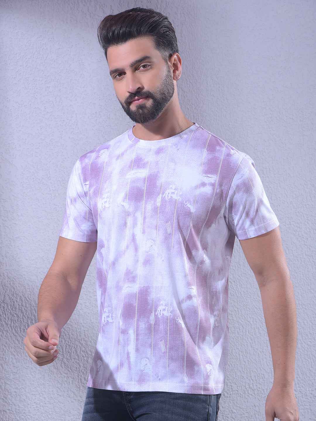 Purple Printed T-Shirt
