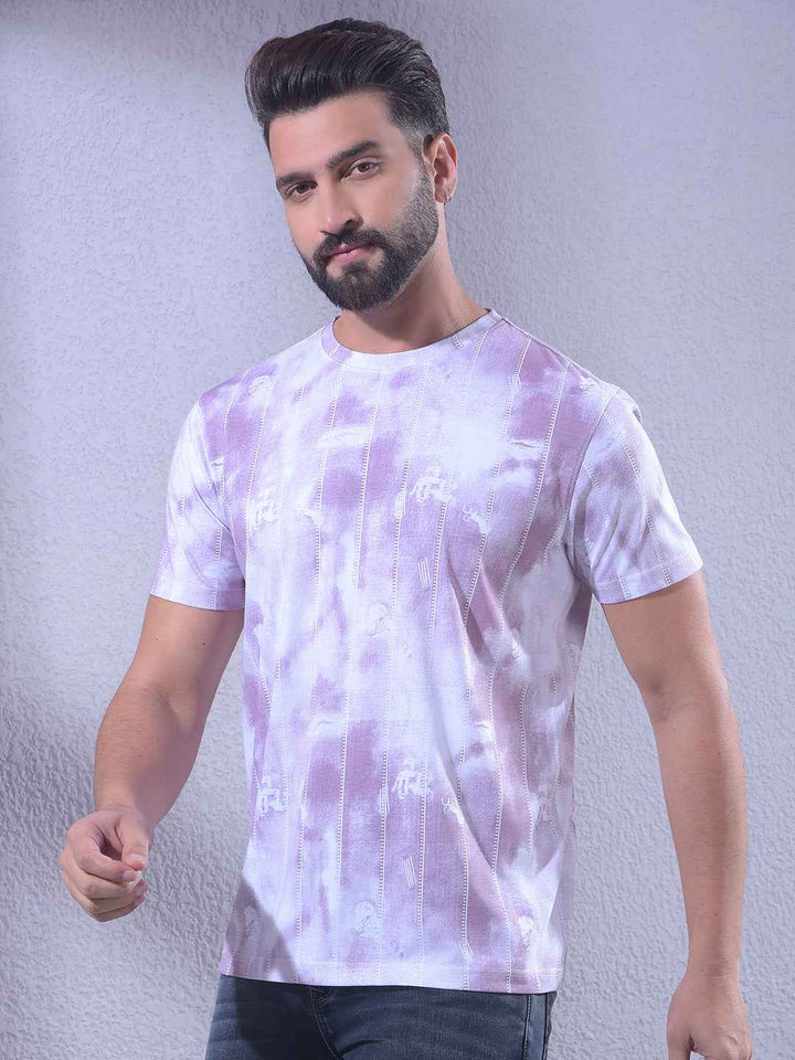 Purple Printed T-Shirt