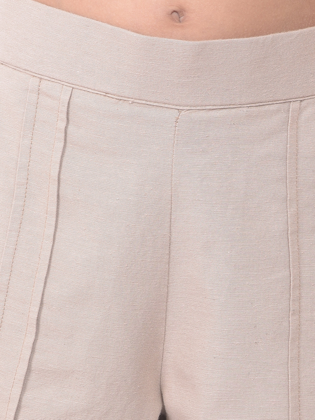 Refined Latte Beige Linen Shorts