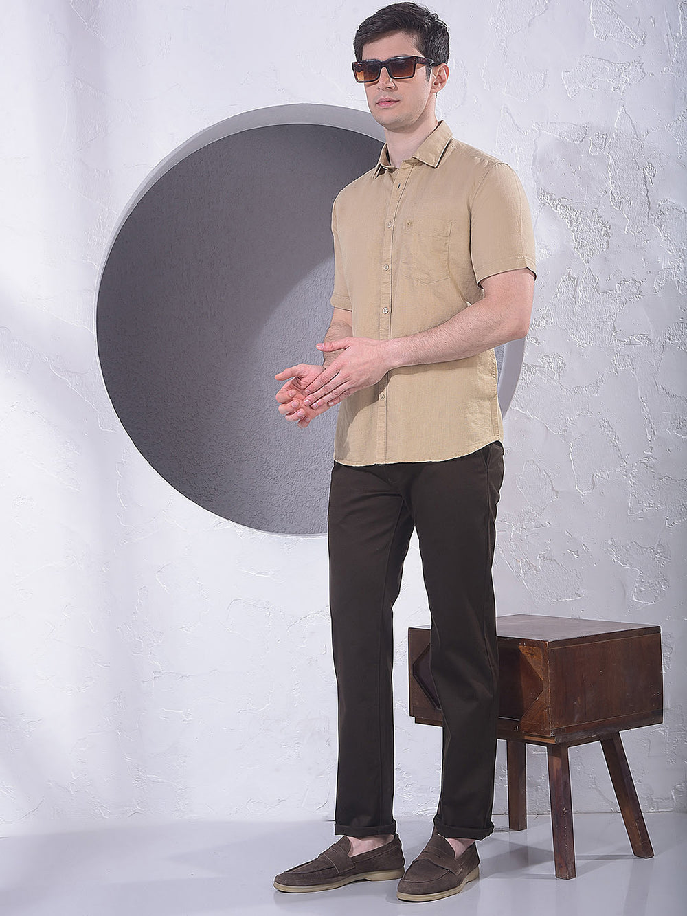 Chic Beige Linen Shirt