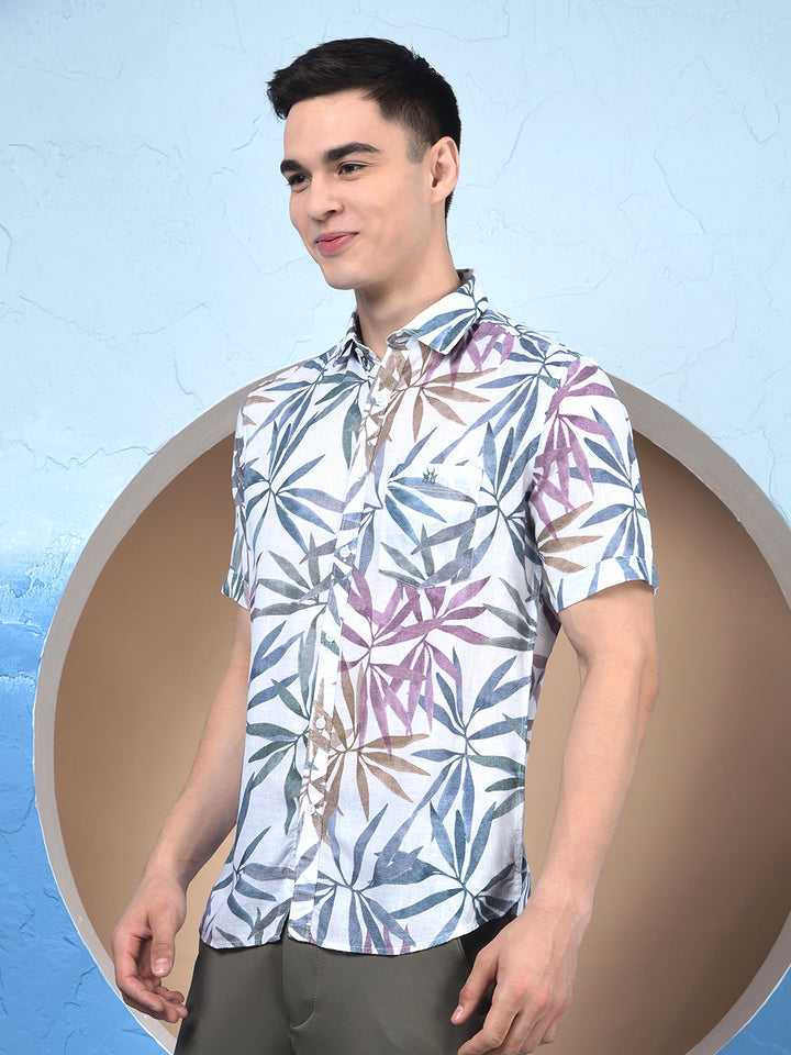 Multi-Color Printed Linen Shirt