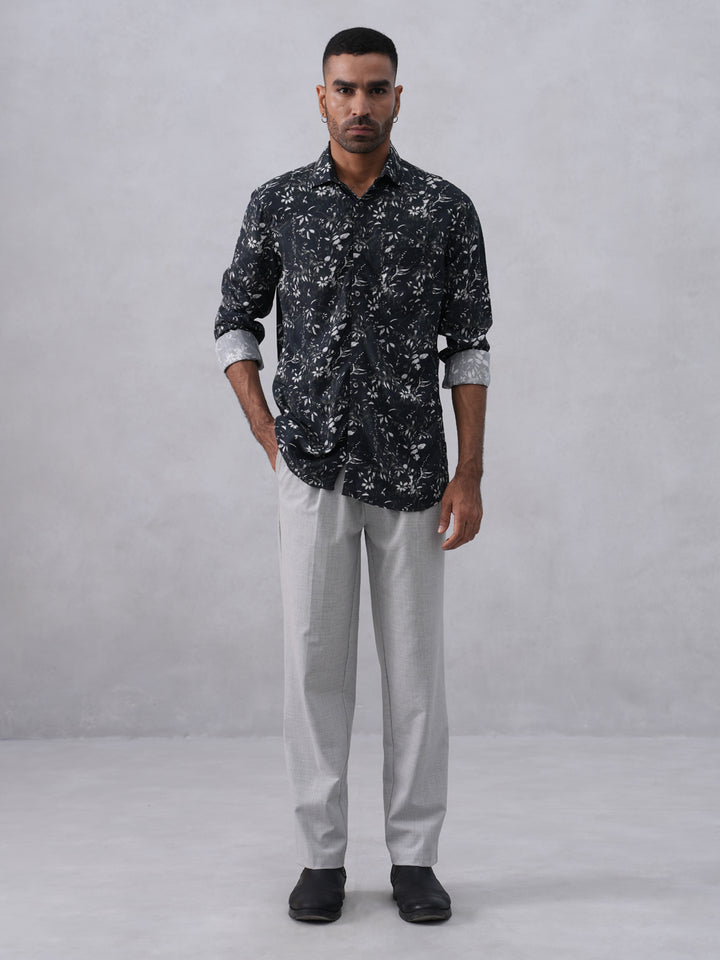 Green Floral Print Shirt
