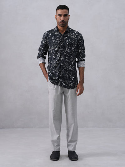 Green Floral Print Shirt