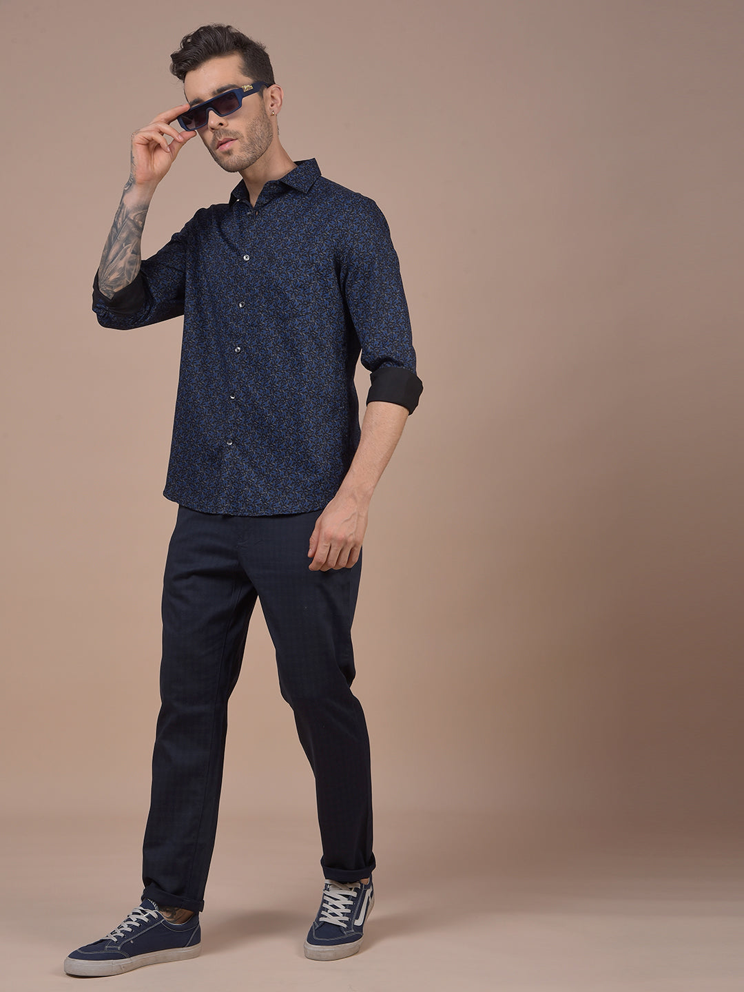 Blue Printed Shirt