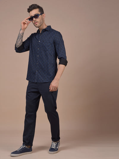 Blue Printed Shirt