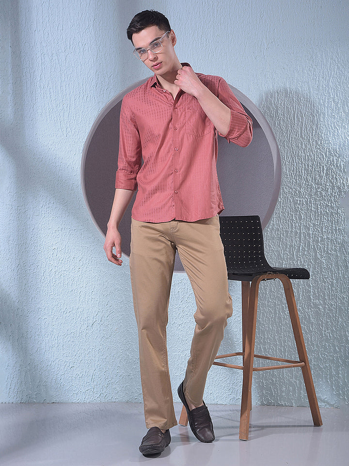 Statement Red Jacquard Shirt