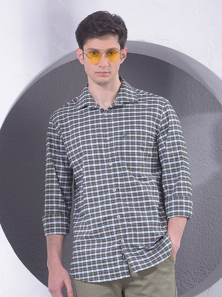 Green Checked 100% Cotton Shirt