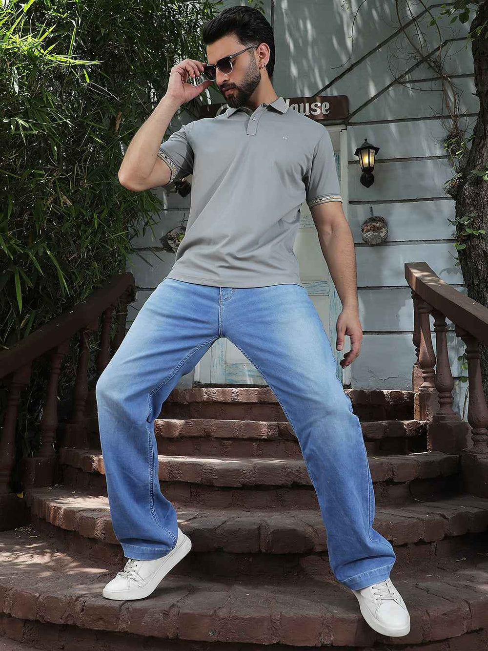 Classic Grey Casual Polo T-Shirt