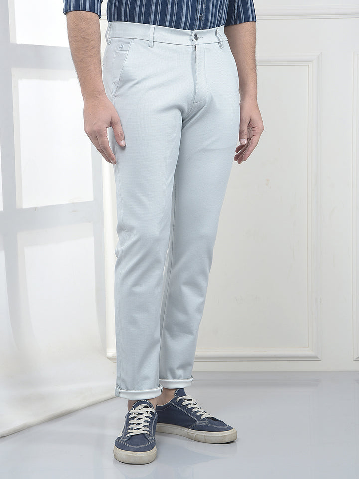 Grey Jacquard Knitted Trousers