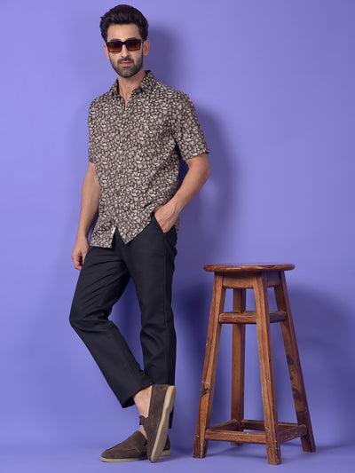 Black Printed Trousers