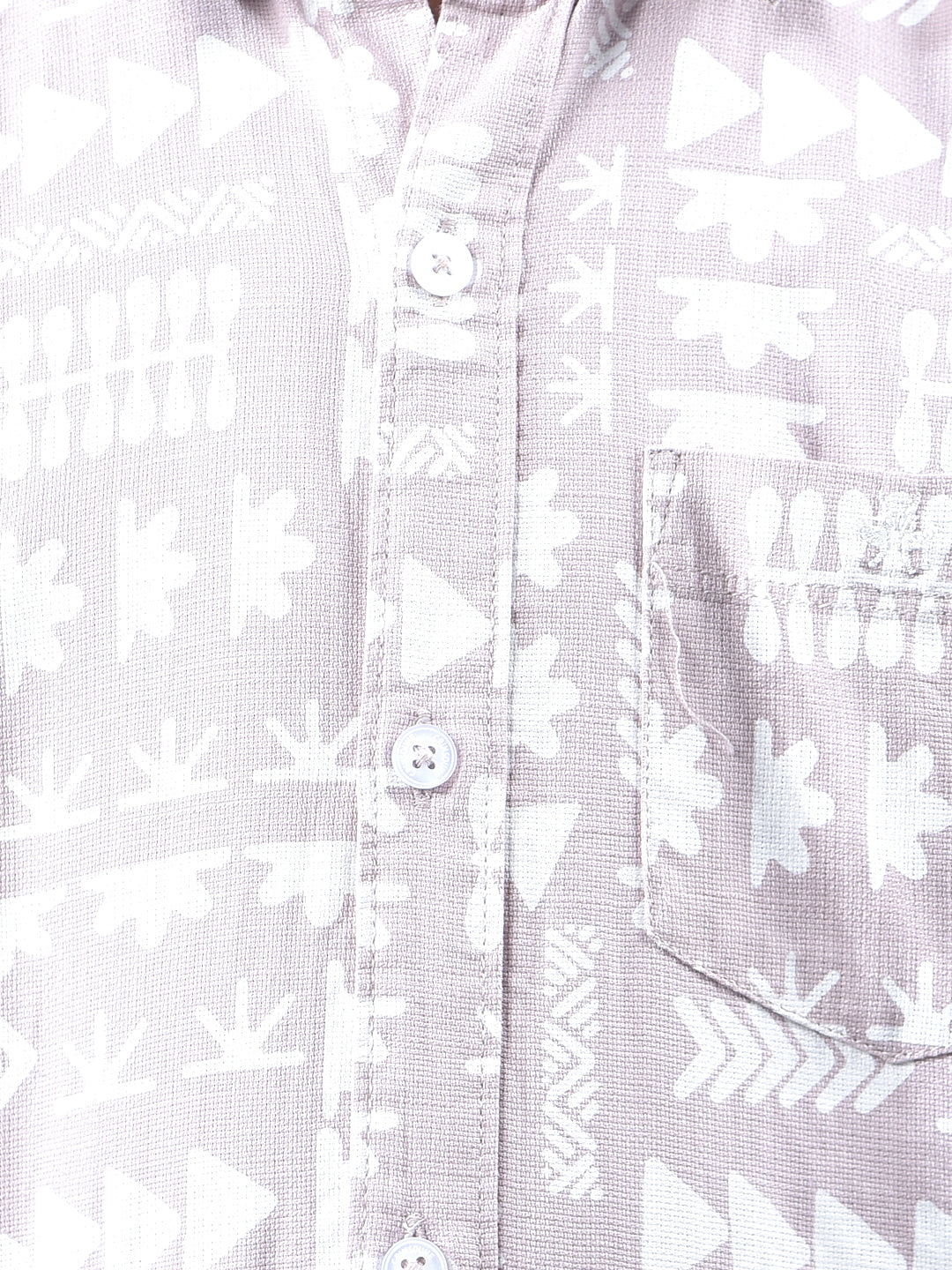 Pink Printed 100% Cotton Shirt
