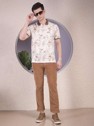 Brown Straight Corduroy Trousers