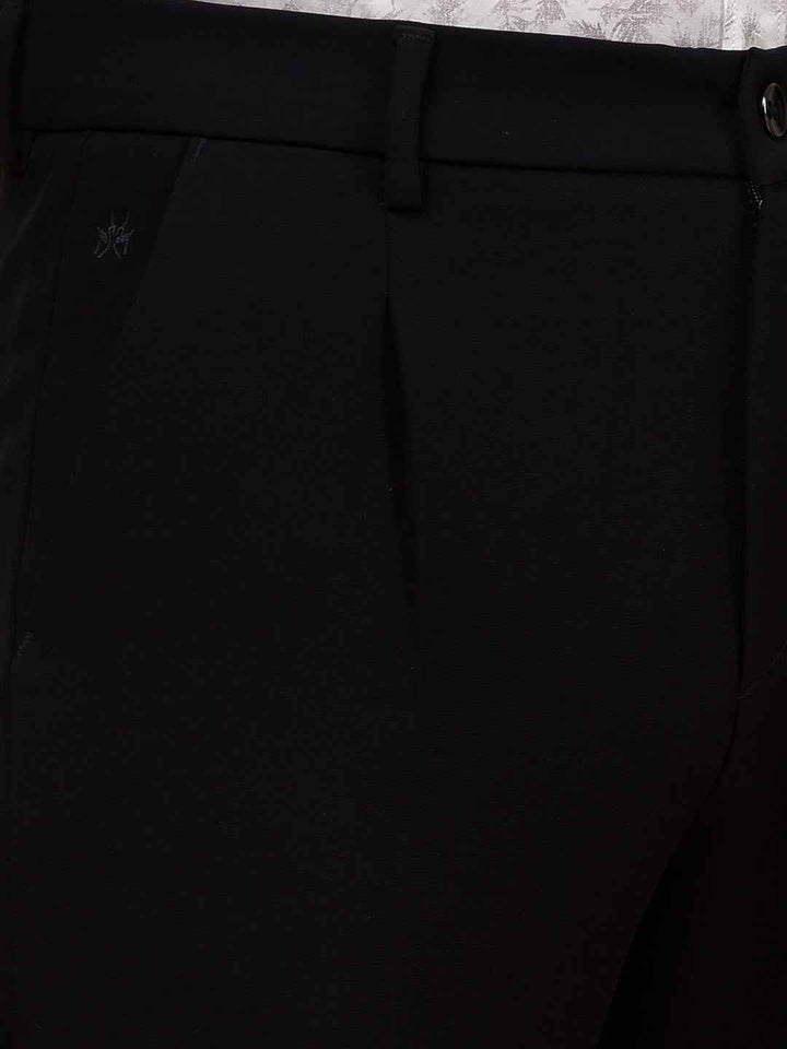 Sharp Black Knitted Trousers